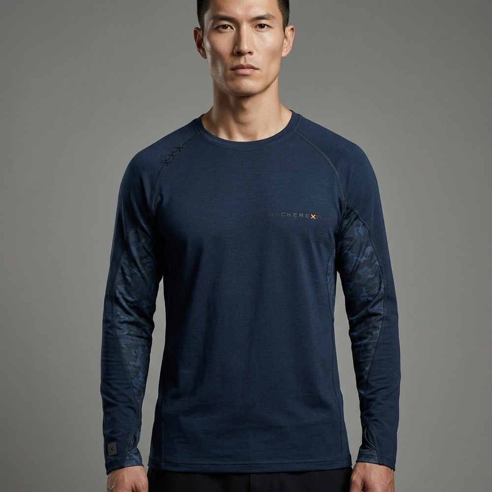 Decker's X Lab 3N1 BSL Athleisure Long Sleeve Shirt Camo Accent Men's Size M